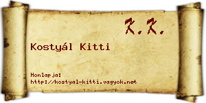 Kostyál Kitti névjegykártya
